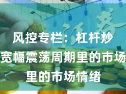 风控专栏：杠杆炒股在宽幅震荡周期里的市场情绪