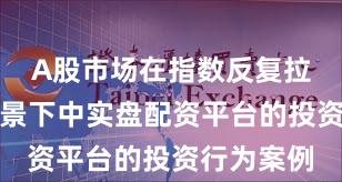 A股市场在指数反复拉锯阶段背景下中实盘配资平台的投资行为案例